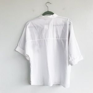 Zara Tops - Zara White Shirt With Floral Embroidery Zara Tops - Zara White Shirt With Floral Embroidery